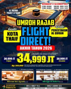 Umroh 12 Hari 21 Desember 2026 Alhusna