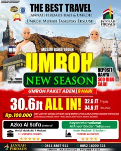 Umroh 9 Hari 2026 Aden 4 November 2026