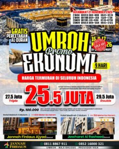 Umroh 9 Hari 2026 Ekonomis 21 November 2026