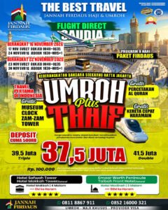 Umroh 9 Hari 2027 Firdaus 22 November 2026