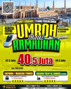 Umroh Awal Ramadhan 9 Hari Firdaus 8 Februari 2027