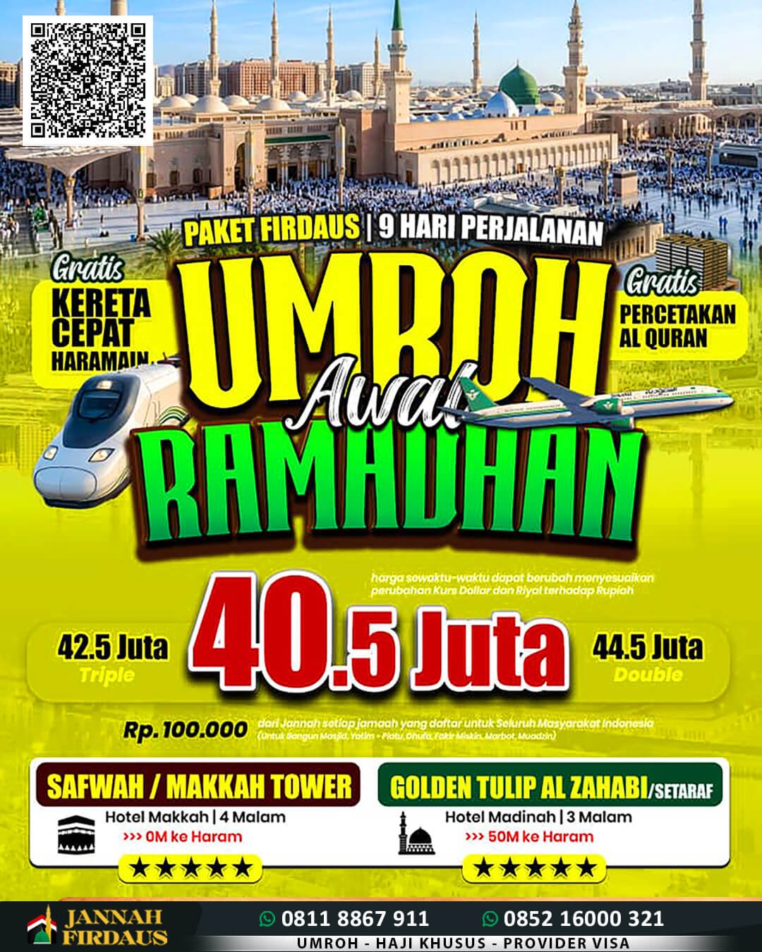 Umroh Awal Ramadhan 9 Hari Firdaus 8 Februari 2027