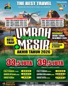 Umroh Plus Mesir 10 Hari 22 Desember 2026