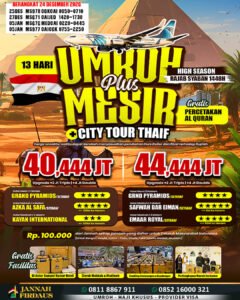 Umroh Plus Mesir Alexandria 24 Desember 2026