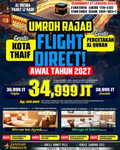 paket umroh 12 hari alhusna 21 januari 2027 umroh haji travel jannah firdaus