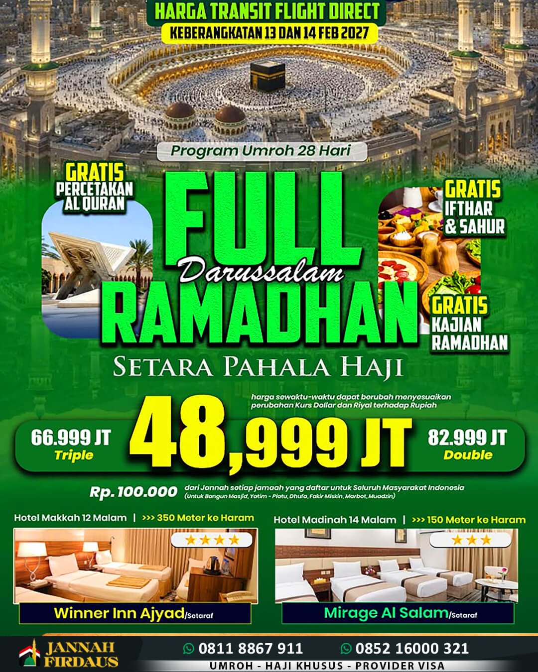 umroh full ramadhan 2027 darussalam umroh haji travel
