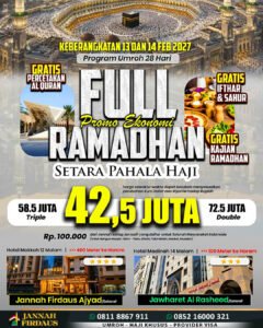 umroh full ramadhan 2027 ekonomis umroh haji travel