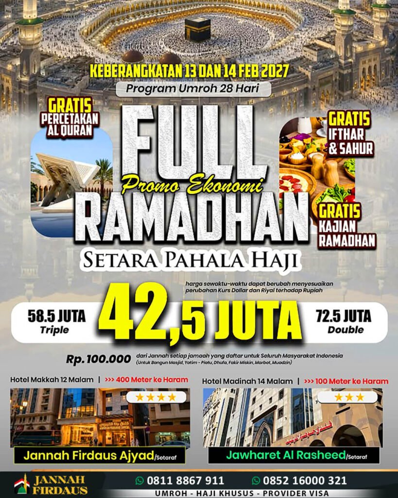 umroh full ramadhan 2027 ekonomis umroh haji travel