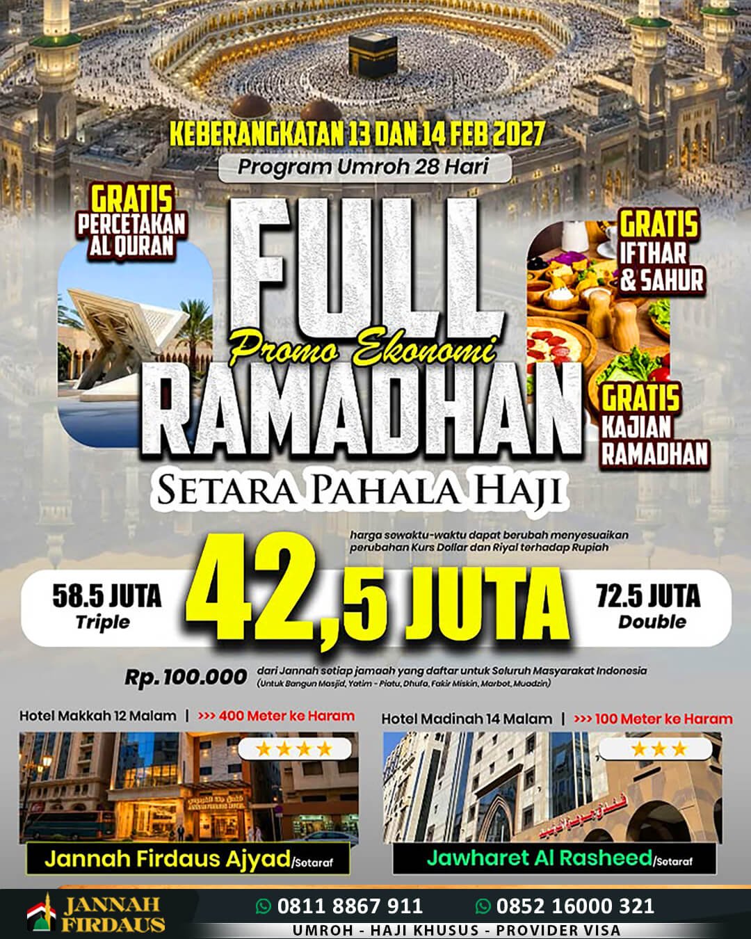 umroh full ramadhan 2027 ekonomis umroh haji travel