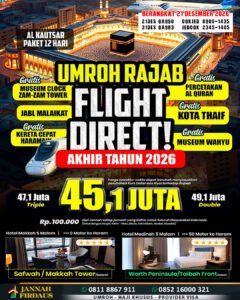 umroh haji travel jannah firdaus paket umroh 12 hari alkautsar 21 desember 2026