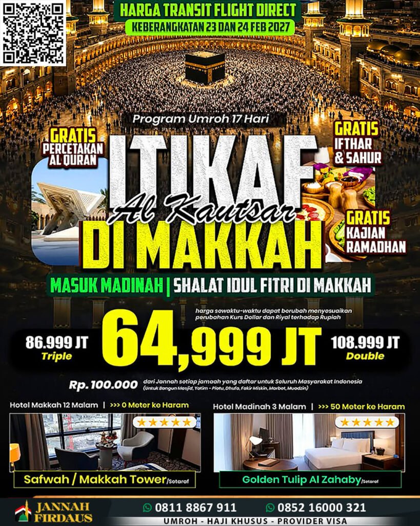 umroh itikaf ramadhan alkautsar masuk madinah 2027