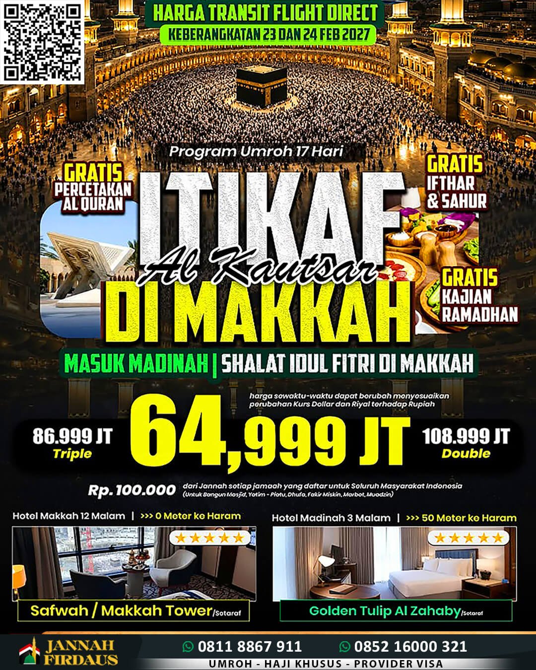 umroh itikaf ramadhan alkautsar masuk madinah 2027