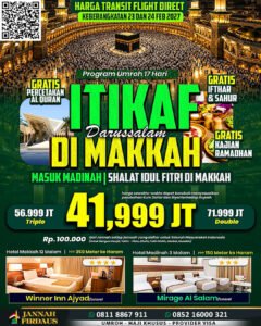 umroh itikaf ramadhan darussalam masuk madinah 2027