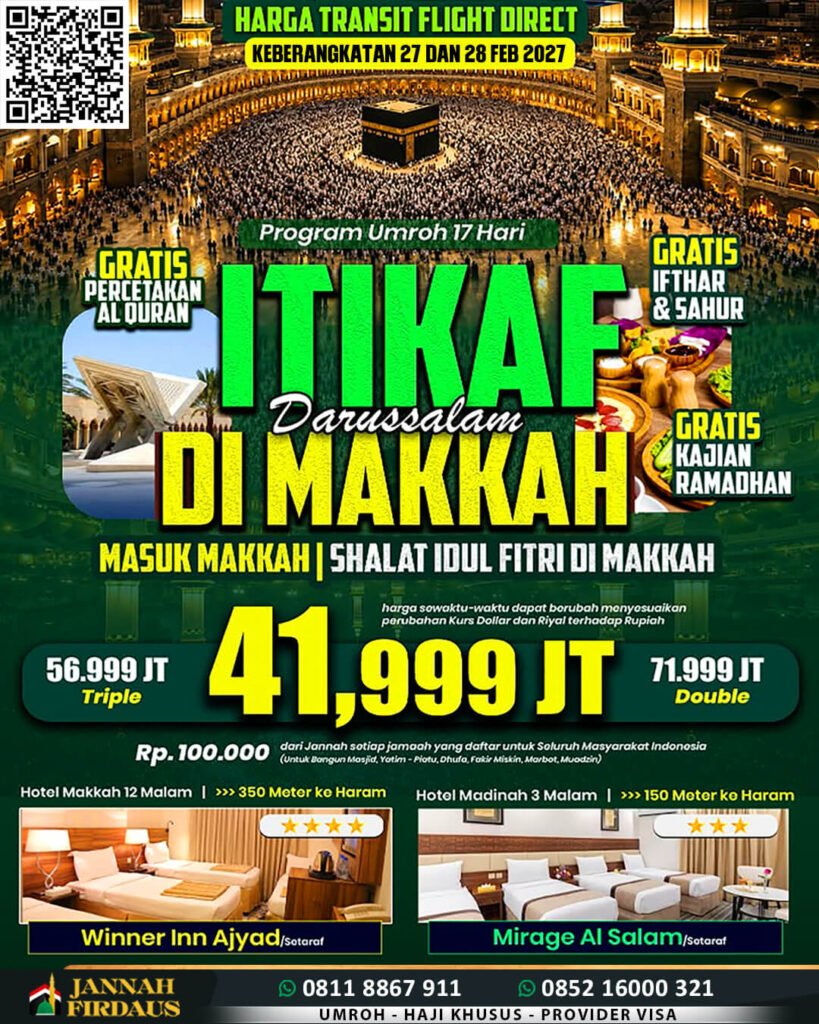 umroh itikaf ramadhan darussalam masuk makkah 2027